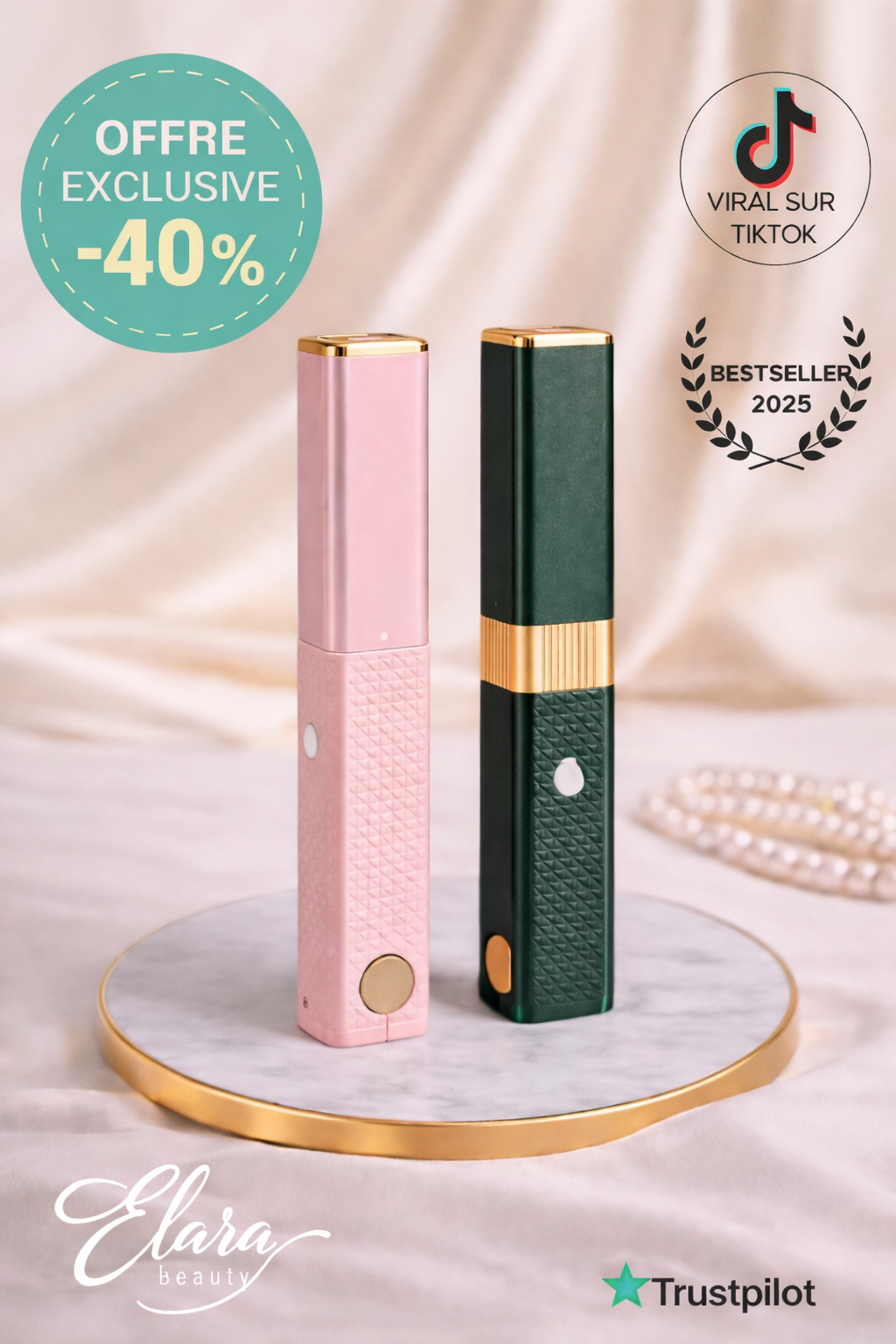 Elara Beauty - Mini Lisseur Portable